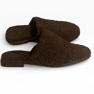 Farylrobin Val Slip-On Mule, Faux Fur, Chocolate Brown,‎ Size 9.5, NWOT